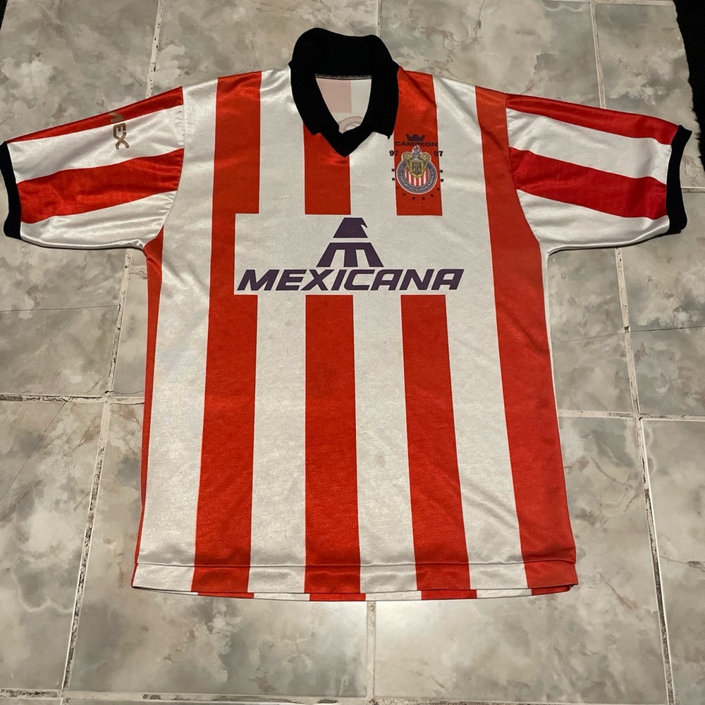 VTG Chivas De Guadalajara Jersey 1996-97 SZ M/L #10 Gustavo “El Gusano” NAPOLES